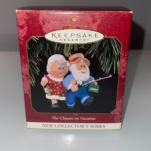 The Clauses on Vacation Hallmark Ornament 1997